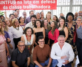 Posse da nova diretoria do SINTFUB. 02/01/2026 Foto: Beto Monteiro/Ascom GRE UnB